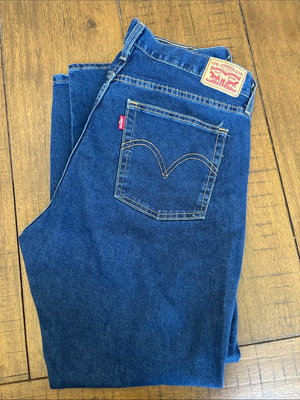 Levi's Wedgie Dark Indigo Straight-Leg Jeans